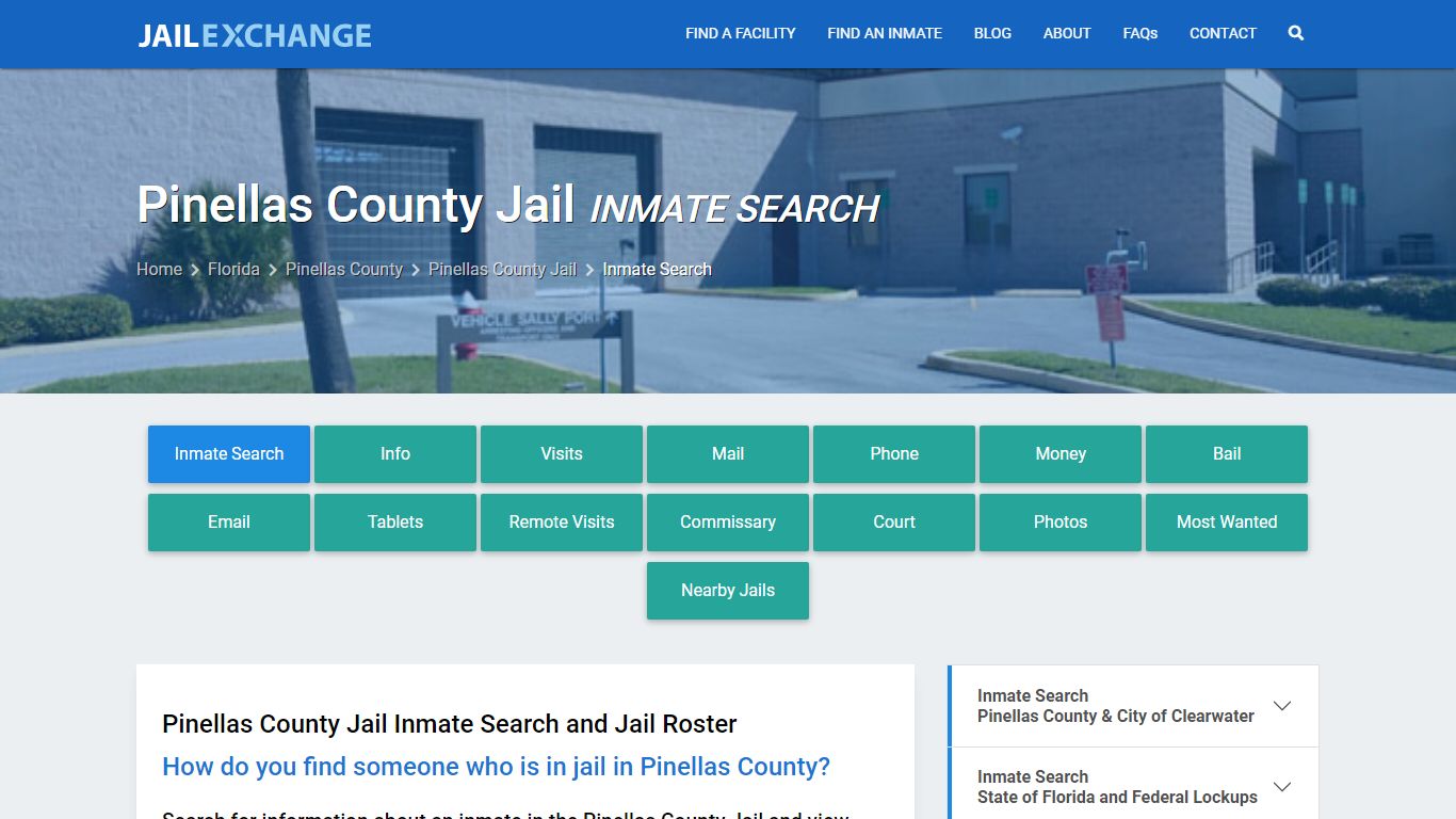 Inmate Search: Roster & Mugshots - Pinellas County Jail, FL